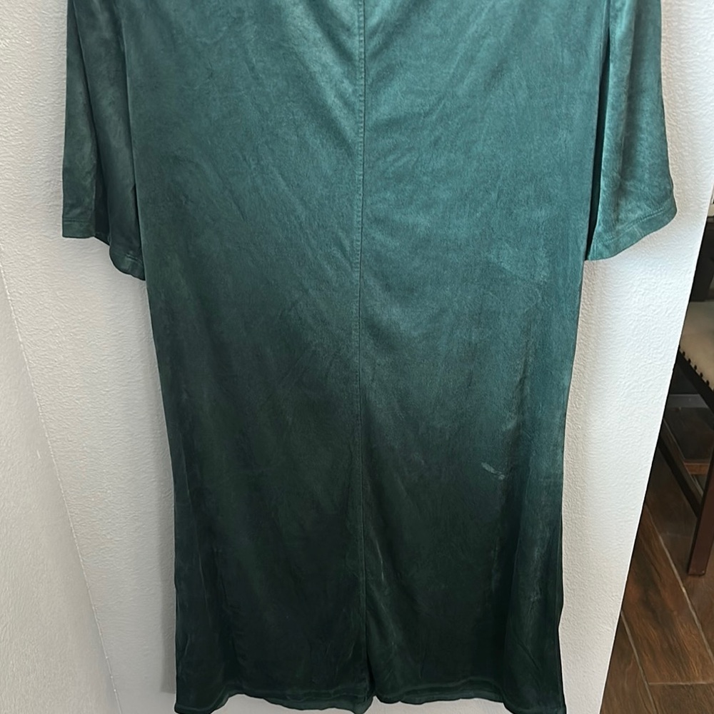 Another Love Green Puff Sleeve Sheath Mini Dress - Picture 6 of 7